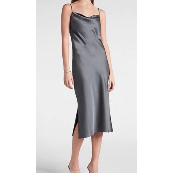 Express Dresses & Skirts - (NWT) EXPRESS Mini Slip Dress Gray Size XS
